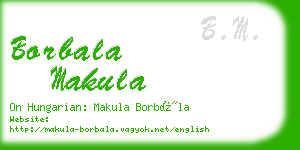 borbala makula business card